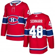Men's Adidas Montreal Canadiens Nathan Schnarr Red Home Jersey - Authentic