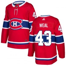 Men's Adidas Montreal Canadiens Jordan Weal Red Home Jersey - Authentic