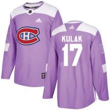 Men's Adidas Montreal Canadiens Brett Kulak Purple Fights Cancer Practice Jersey - Authentic