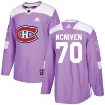 Men's Adidas Montreal Canadiens Michael McNiven Purple Fights Cancer Practice Jersey - Authentic
