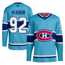 Men's Adidas Montreal Canadiens Nicolas Beaudin Light Blue Reverse Retro 2.0 Jersey - Authentic