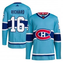 Men's Adidas Montreal Canadiens Henri Richard Light Blue Reverse Retro 2.0 Jersey - Authentic