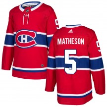 Youth Adidas Montreal Canadiens Mike Matheson Red Home Jersey - Authentic