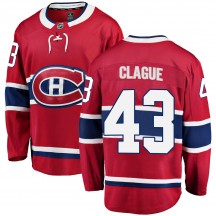 Youth Fanatics Branded Montreal Canadiens Kale Clague Red Home Jersey - Breakaway