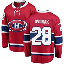 Youth Fanatics Branded Montreal Canadiens Christian Dvorak Red Home Jersey - Breakaway