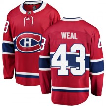Youth Fanatics Branded Montreal Canadiens Jordan Weal Red Home Jersey - Breakaway