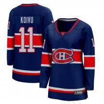 Women's Fanatics Branded Montreal Canadiens Saku Koivu Blue 2020/21 Special Edition Jersey - Breakaway