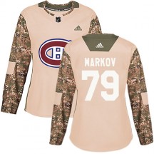 Women's Adidas Montreal Canadiens Andrei Markov Camo Veterans Day Practice Jersey - Authentic