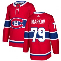Men's Adidas Montreal Canadiens Andrei Markov Red Jersey - Authentic