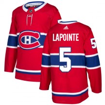 Men's Adidas Montreal Canadiens Guy Lapointe Red Jersey - Authentic