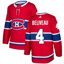 Men's Adidas Montreal Canadiens Jean Beliveau Red Jersey - Authentic