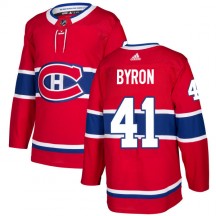 Men's Adidas Montreal Canadiens Paul Byron Red Jersey - Authentic