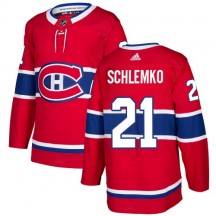 Men's Adidas Montreal Canadiens David Schlemko Red Home Jersey - Premier