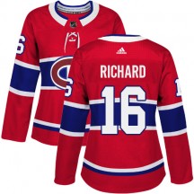 Women's Adidas Montreal Canadiens Henri Richard Red Home Jersey - Authentic