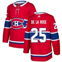 Men's Adidas Montreal Canadiens Jacob de la Rose Red Home Jersey - Premier