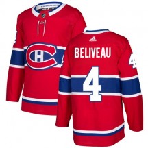Youth Adidas Montreal Canadiens Jean Beliveau Red Home Jersey - Authentic