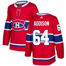 Men's Adidas Montreal Canadiens Jeremiah Addison Red Home Jersey - Premier