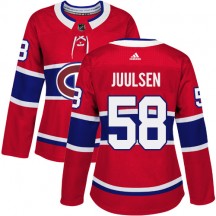 Women's Adidas Montreal Canadiens Noah Juulsen Red Home Jersey - Authentic