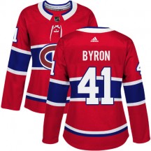 Women's Adidas Montreal Canadiens Paul Byron Red Home Jersey - Authentic