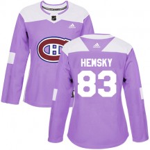Women's Adidas Montreal Canadiens Ales Hemsky Purple Fights Cancer Practice Jersey - Authentic
