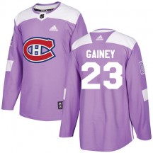 Men's Adidas Montreal Canadiens Bob Gainey Purple Fights Cancer Practice Jersey - Authentic