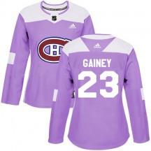 Women's Adidas Montreal Canadiens Bob Gainey Purple Fights Cancer Practice Jersey - Authentic