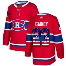 Men's Adidas Montreal Canadiens Bob Gainey Red USA Flag Fashion Jersey - Authentic