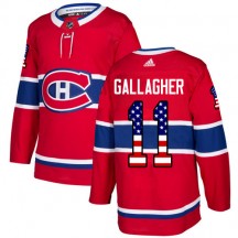 Men's Adidas Montreal Canadiens Brendan Gallagher Red USA Flag Fashion Jersey - Authentic
