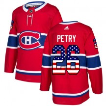Men's Adidas Montreal Canadiens Jeff Petry Red USA Flag Fashion Jersey - Authentic