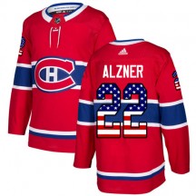 Youth Adidas Montreal Canadiens Karl Alzner Red USA Flag Fashion Jersey - Authentic