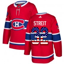 Youth Adidas Montreal Canadiens Mark Streit Red USA Flag Fashion Jersey - Authentic