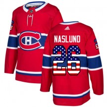 Men's Adidas Montreal Canadiens Mats Naslund Red USA Flag Fashion Jersey - Authentic