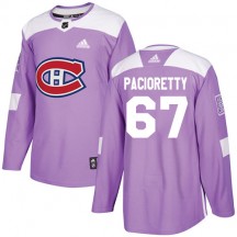 Men's Adidas Montreal Canadiens Max Pacioretty Purple Fights Cancer Practice Jersey - Authentic