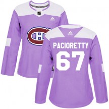 Women's Adidas Montreal Canadiens Max Pacioretty Purple Fights Cancer Practice Jersey - Authentic