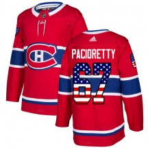 Men's Adidas Montreal Canadiens Max Pacioretty Red USA Flag Fashion Jersey - Authentic