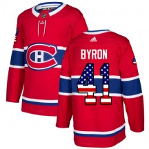 Youth Adidas Montreal Canadiens Paul Byron Red USA Flag Fashion Jersey - Authentic
