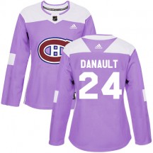 Women's Adidas Montreal Canadiens Phillip Danault Purple Fights Cancer Practice Jersey - Authentic