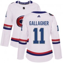 Women's Adidas Montreal Canadiens Brendan Gallagher White 2017 100 Classic Jersey - Authentic