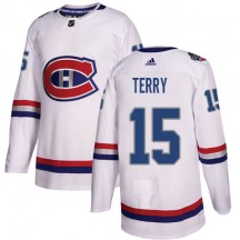 Men's Adidas Montreal Canadiens Chris Terry White 2017 100 Classic Jersey - Authentic