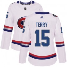 Women's Adidas Montreal Canadiens Chris Terry White 2017 100 Classic Jersey - Authentic