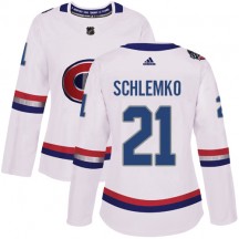 Women's Adidas Montreal Canadiens David Schlemko White 2017 100 Classic Jersey - Authentic