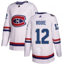 Men's Adidas Montreal Canadiens Dickie Moore White 2017 100 Classic Jersey - Authentic
