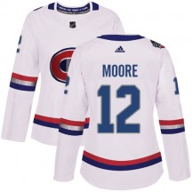 Women's Adidas Montreal Canadiens Dickie Moore White 2017 100 Classic Jersey - Authentic