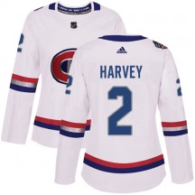 Women's Adidas Montreal Canadiens Doug Harvey White 2017 100 Classic Jersey - Authentic
