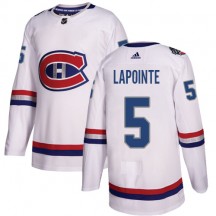 Men's Adidas Montreal Canadiens Guy Lapointe White 2017 100 Classic Jersey - Authentic
