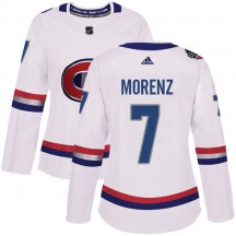 Women's Adidas Montreal Canadiens Howie Morenz White 2017 100 Classic Jersey - Authentic