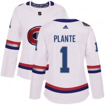 Women's Adidas Montreal Canadiens Jacques Plante White 2017 100 Classic Jersey - Authentic