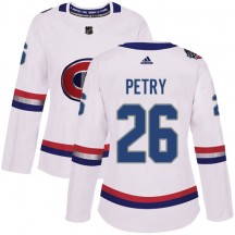 Women's Adidas Montreal Canadiens Jeff Petry White 2017 100 Classic Jersey - Authentic
