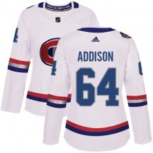 Women's Adidas Montreal Canadiens Jeremiah Addison White 2017 100 Classic Jersey - Authentic