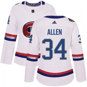 Women's Adidas Montreal Canadiens Jake Allen White 2017 100 Classic Jersey - Authentic